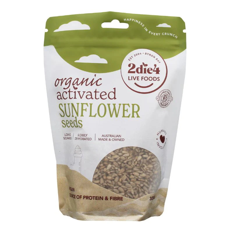 Organic Activated Sunflower Seeds for Snacking, Baking & Smoothies – 2Die4 Premium Quality, Non-GMO, Vegan & Gluten-Free – Perfect for Healthy Snacks, Salads & Energy Boosts
