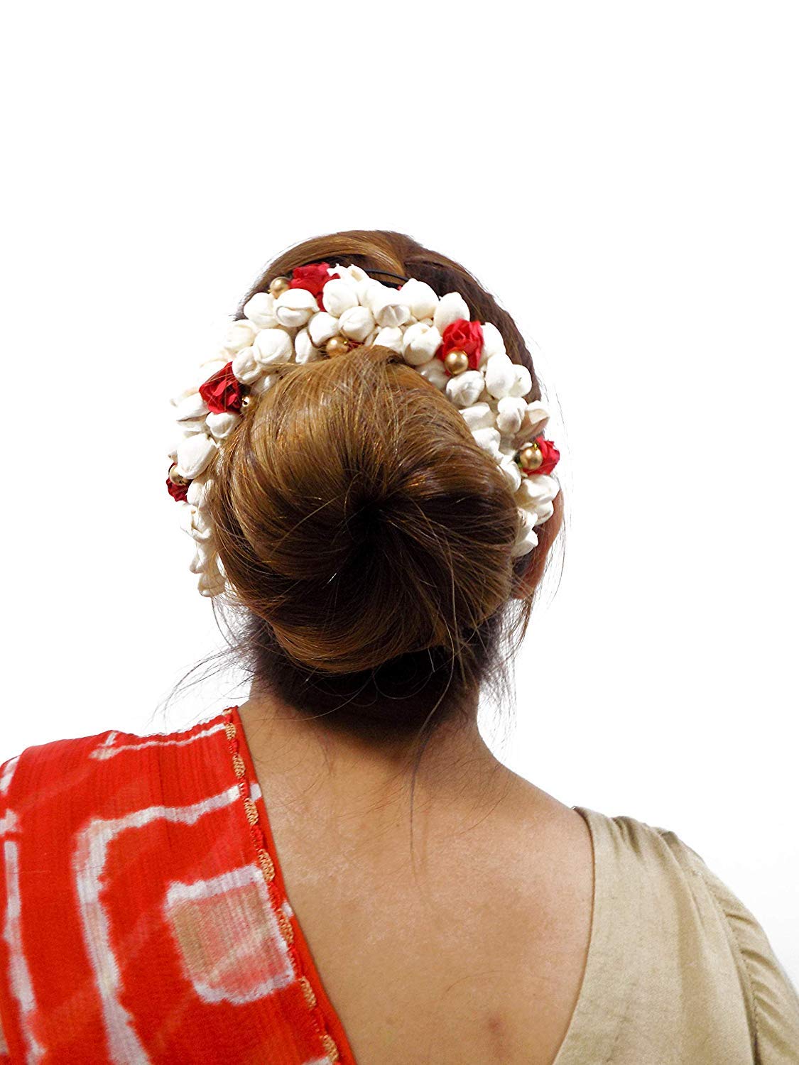 Elegant Saan Full Bun Hair Gajra for Women & Girls - Traditional Garba Dance Hair Accessory (Pack of 1) | Perfect for Festivals, Weddings & Cultural Performances