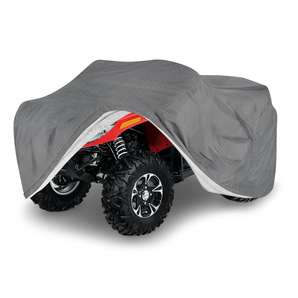 OxGord Superior ATV Cover - Heavy Duty 4-Layer Waterproof Outdoor Protection - Universal Fit up to 86 inches - Ideal for Trail Riding, Off-Road Adventures & Winter Storage