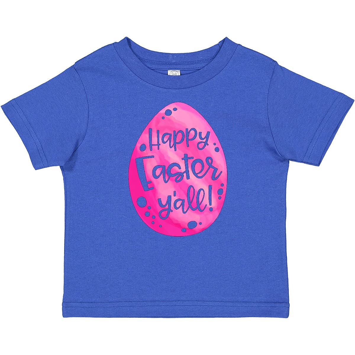 Inktastic Happy Easter, Y'all Pink Easter Egg Baby T-Shirt - Cute Easter Outfit for Babies & Toddlers - Perfect for Easter Photos, Egg Hunts & Family Gatherings