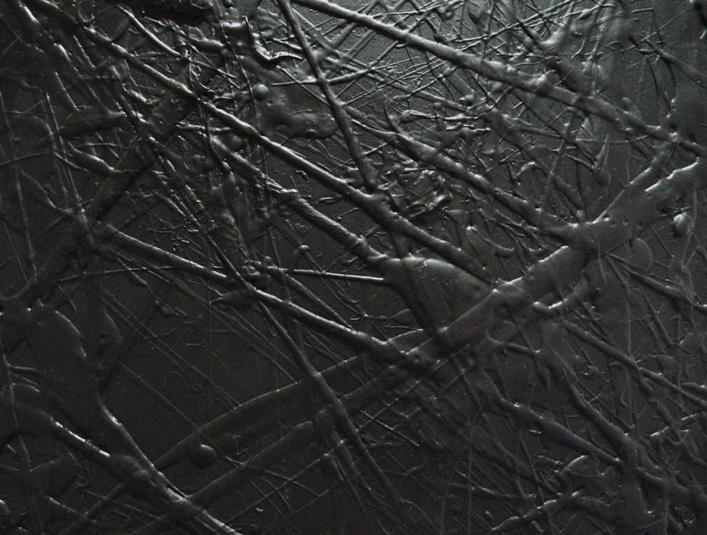 Little Wicked 75cm x 100cm Black Textured Abstract Canvas Wall Art - Modern Home Decor for Living Room, Bedroom & Office