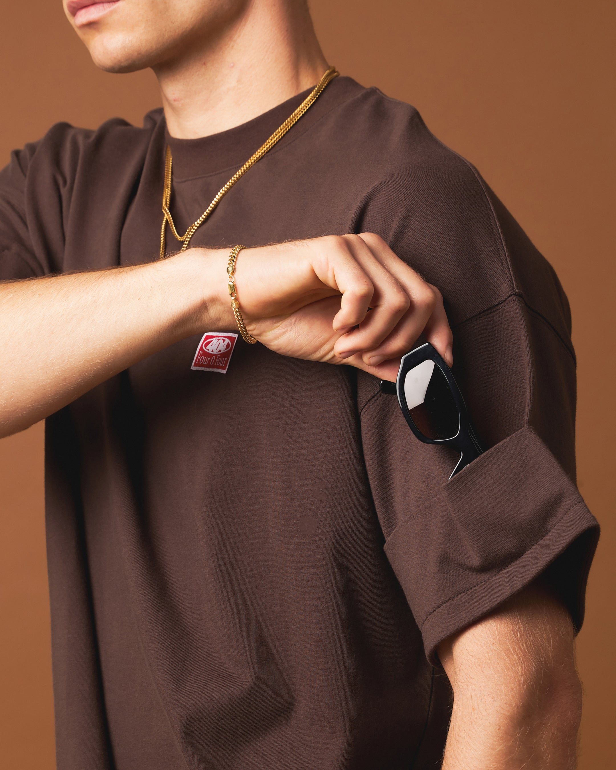 404 Workwear T-Shirt - Durable Brown Cotton Tee for Men | Comfortable & Stylish Work Shirt for Construction, Outdoor & Casual Wear