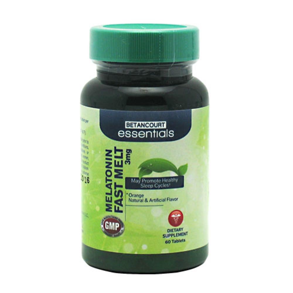 Fast-Acting Melatonin 3mg Sleep Aid - 60 Quick Dissolve Tablets for Better Sleep & Relaxation - Ideal for Travel, Jet Lag & Nighttime Rest