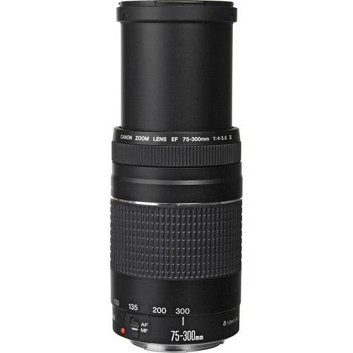 Canon EF 75-300mm f/4-5.6 III Telephoto Zoom Lens with Lens Hood & Case - Perfect for Wildlife, Sports & Travel Photography