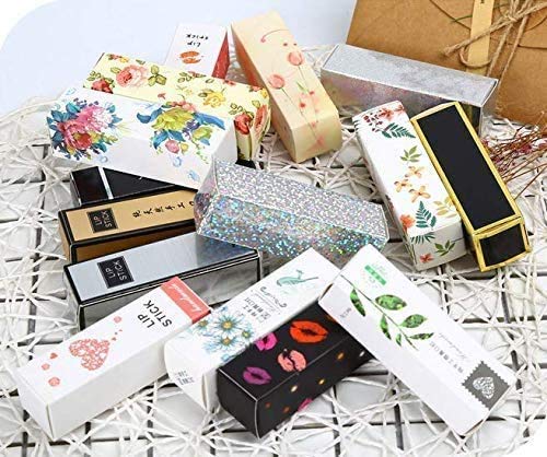 100 Pcs Silver Kraft Paper Gift Boxes for Lipstick, Lip Gloss, Cosmetics & Essential Oils - Shiny Laser Packaging for Makeup, Favor Storage & Retail Display - Perfect for Beauty Salons, Weddings & DIY Gift Wrapping