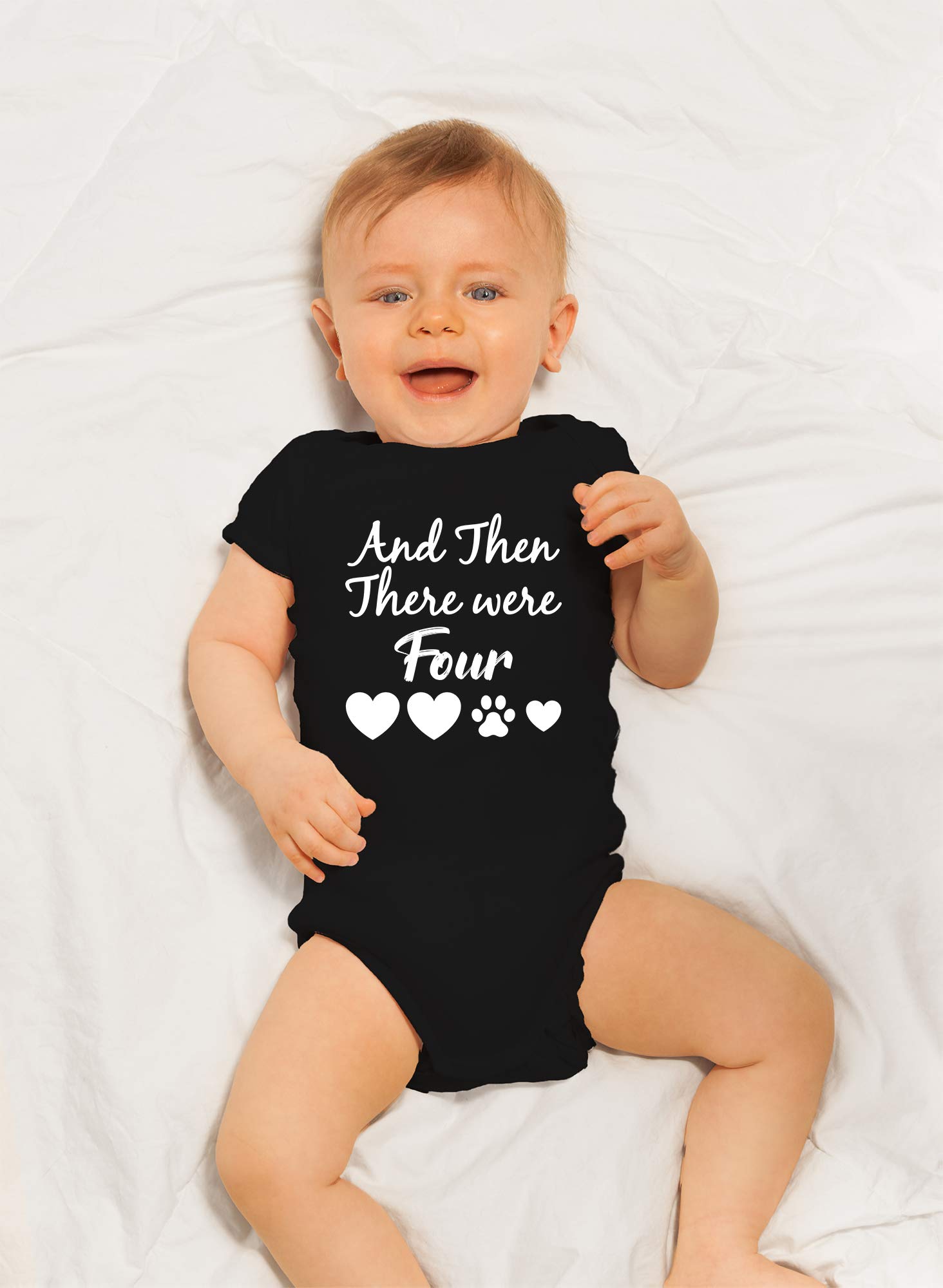 Funny Newborn Bodysuit Outfits for Boys & Girls | CBTwear And Then There Were Four Baby Clothes | Perfect for Photo Shoots, Baby Showers & First Outings