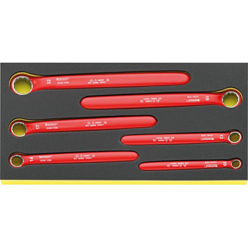Stahlwille 96830045 TCS 12161 VDE Single Ended Ring Spanner - Professional Insulated Wrench for Electricians & DIY Projects