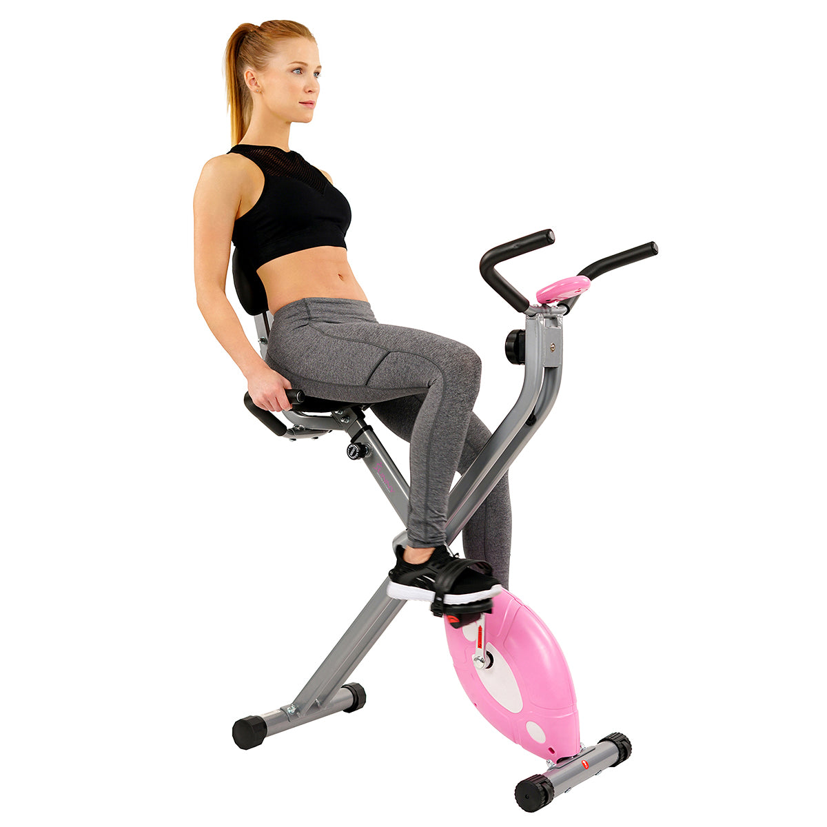Magnetic Folding Recumbent Exercise Bike for Home Gym - 220lb Weight Capacity - Compact & Space Saving Workout Equipment for Seniors & Physical Therapy