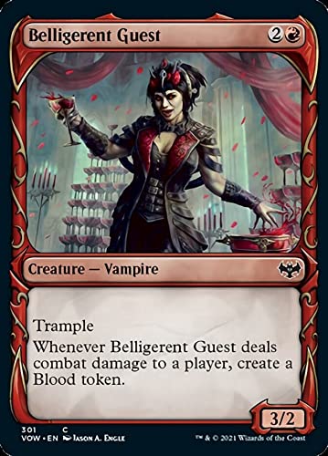 Magic: the Gathering - Belligerent Guest (301) Showcase Card - Innistrad: Crimson Vow - Premium MTG Collectible for Deck Building & Strategy Games
