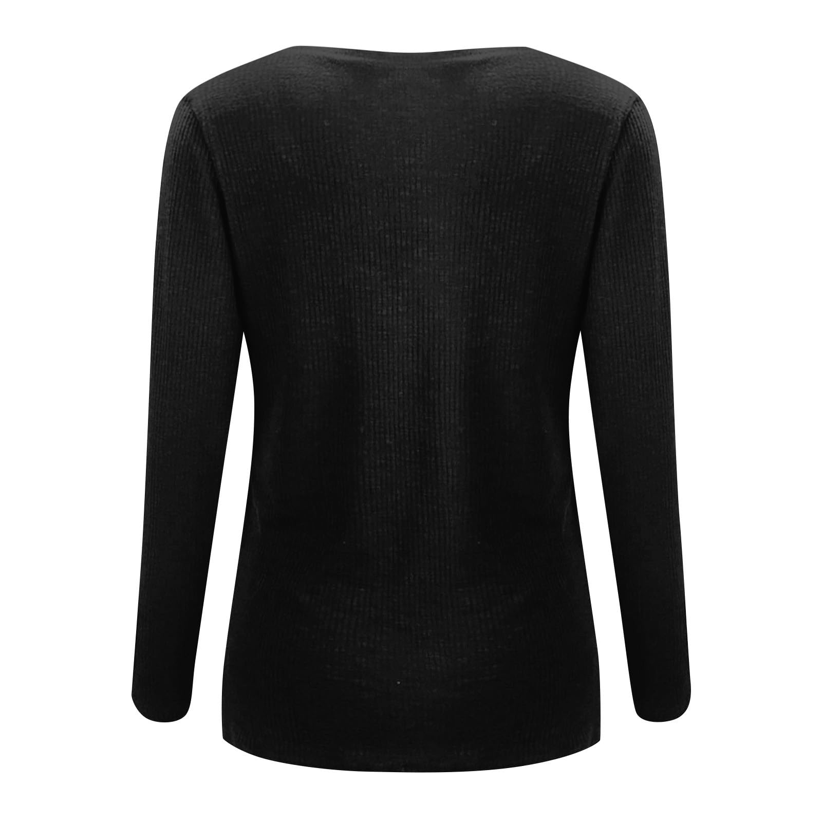 Women's Slim Fit Long Sleeve Henley T-Shirt - Button Down Casual Blouse with Scoop Neck & Ribbed Knit Fabric | Perfect for Work, Date Night & Everyday Wear