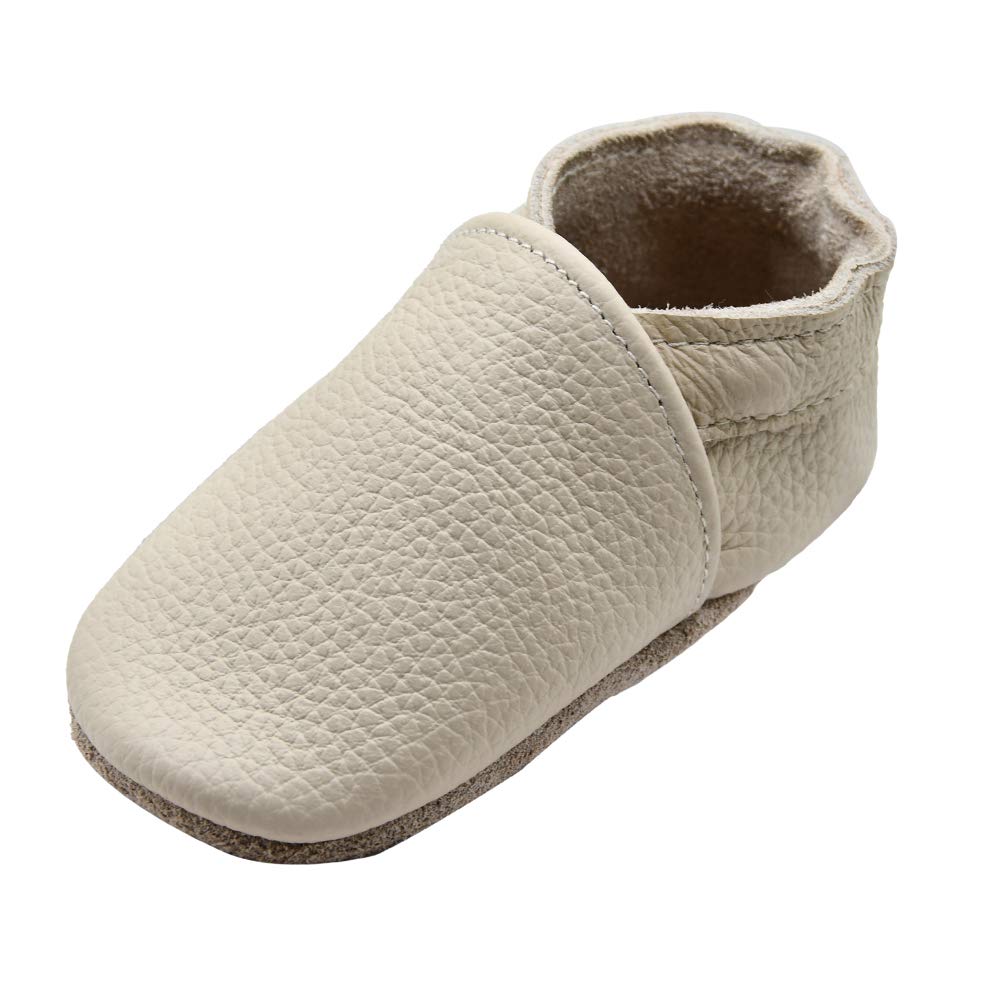 iEvolve Baby Leather Soft First Walker Shoes - Non-Slip Crib Moccasins for Toddlers & Infants (0-24 Months) | Perfect for Indoor Play, Learning to Walk, and Special Occasions