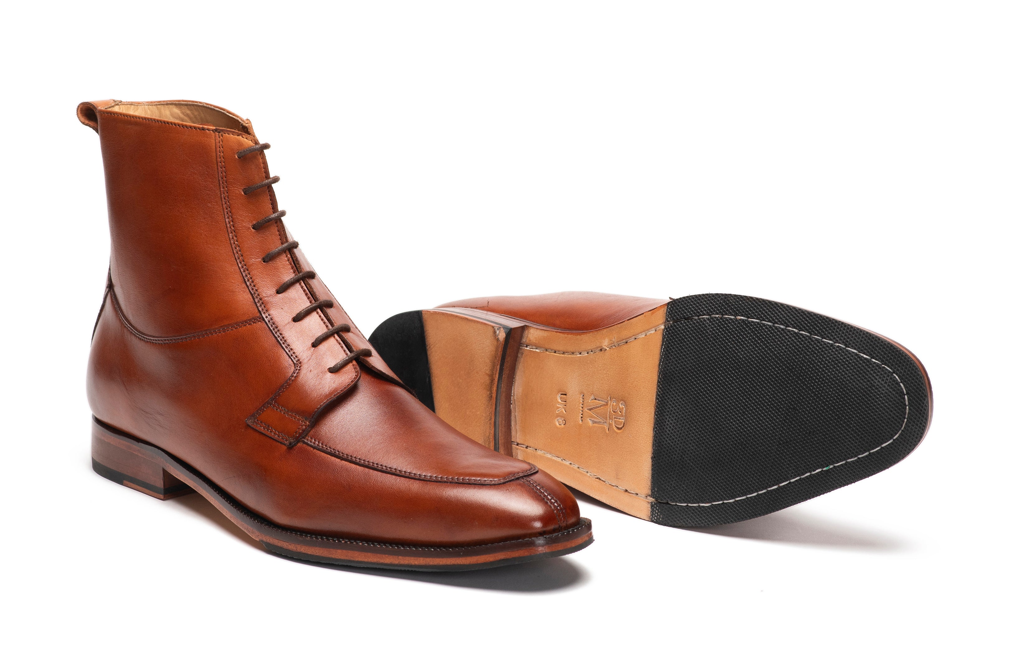 Stylish Tan Derby Boots for Women - Comfortable & Fashionable Footwear for Casual Outings & Work