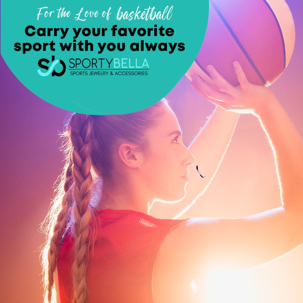 Sportybella Basketball Keychain - Inspirational Basketball Jewelry Gift for Girls & Players - 'She Believed She Could So She Did' Motivational Keyring - Perfect for Game Days, Team Gifts & Basketball Enthusiasts