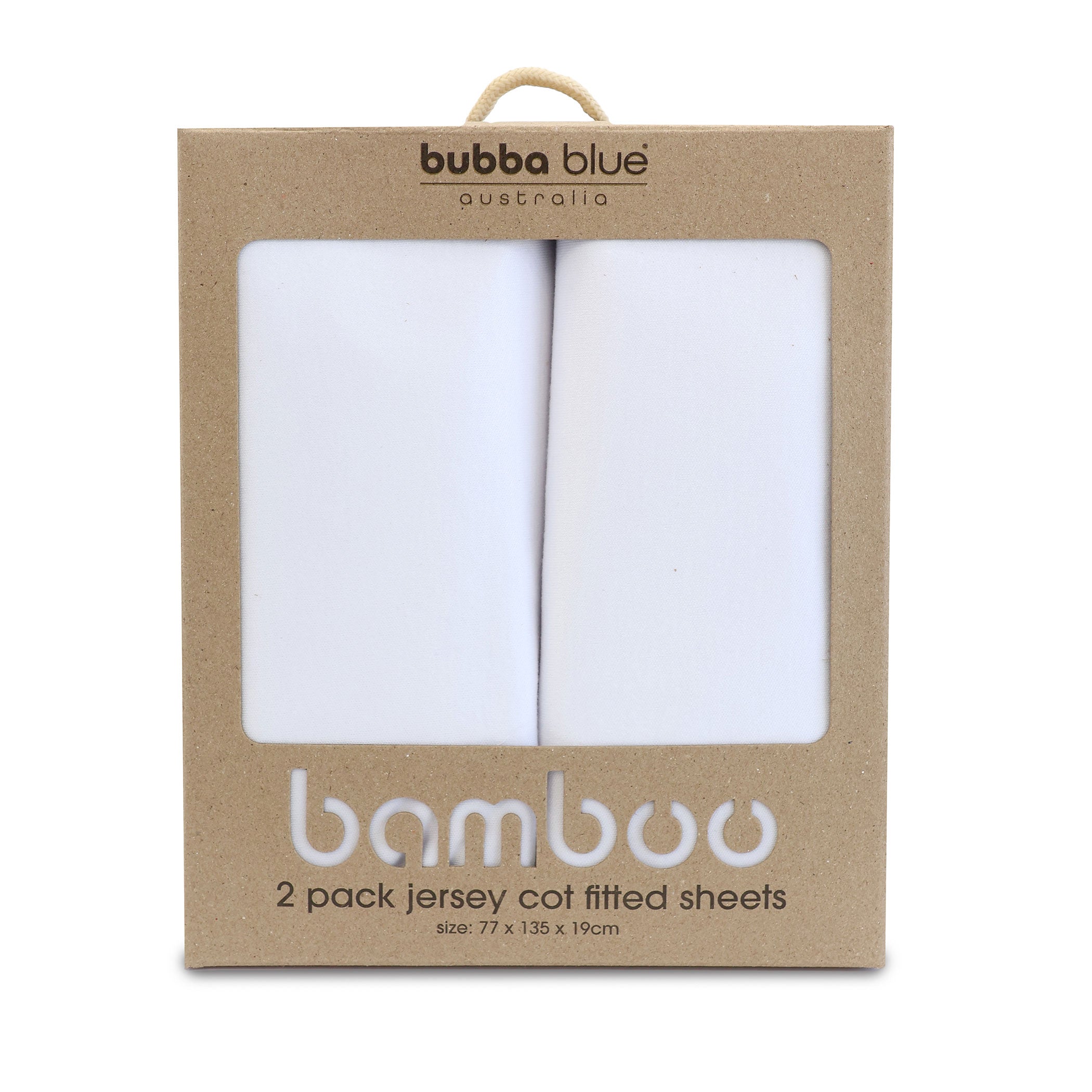 Premium Bamboo White 2-Pack Jersey Fitted Sheets - Ultra Soft & Breathable Bed Sheets for Queen/King Size Mattresses - Perfect for Hot Sleepers & Allergy Relief