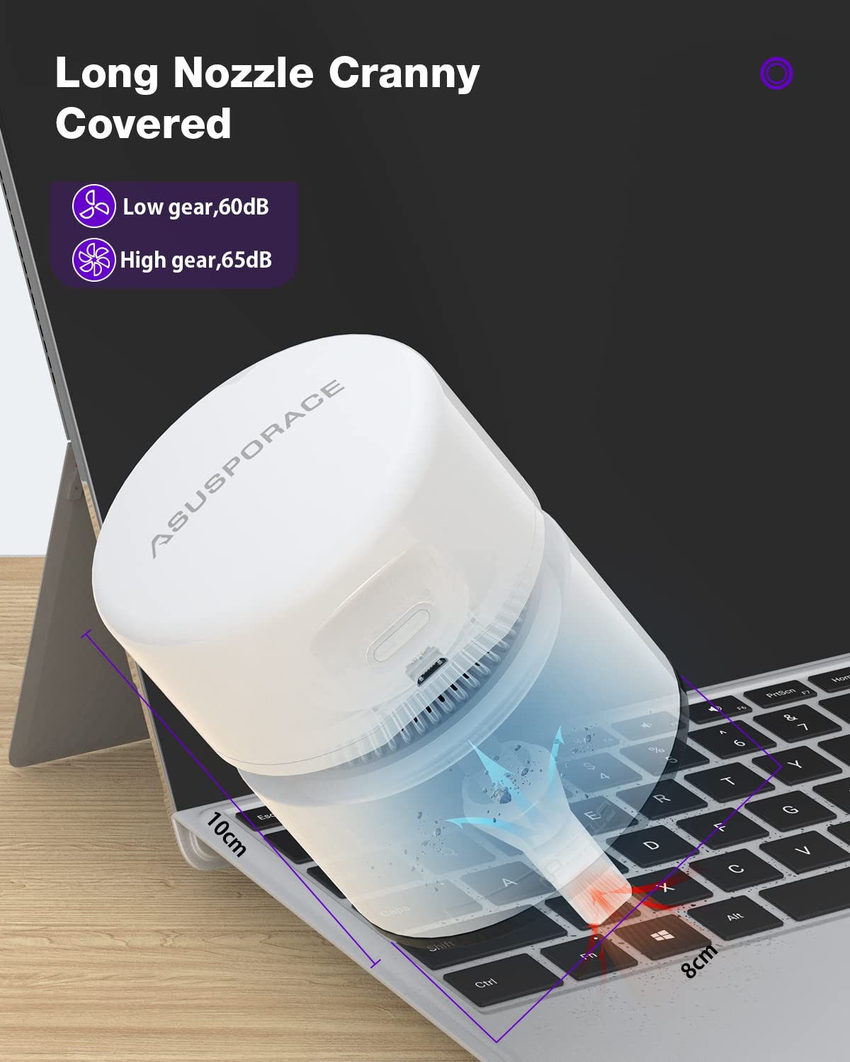 **Rechargeable Cordless Handheld Vacuum Cleaner - Mini Portable Vacuum for Home, Office, Car & Pet Hair - Powerful Suction for Crumbs, Dust & Keyboard Cleaning (White) - Perfect for Desks, Laptops & DIY Projects**
