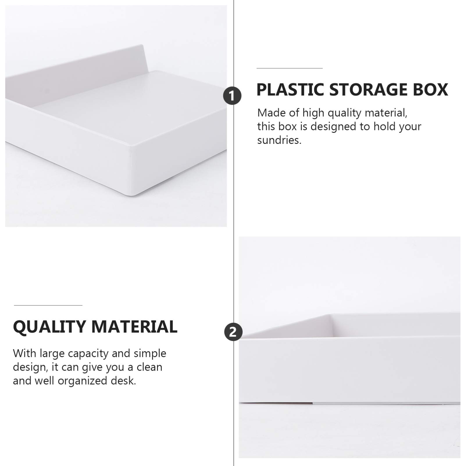 Cabilock 1pc Plastic Storage Box - File Organizer Container for Office & Home - Creative Storage Case for Documents, Stationery & Sundries - Durable Practical Organizer for Desk, Closet & Workspace
