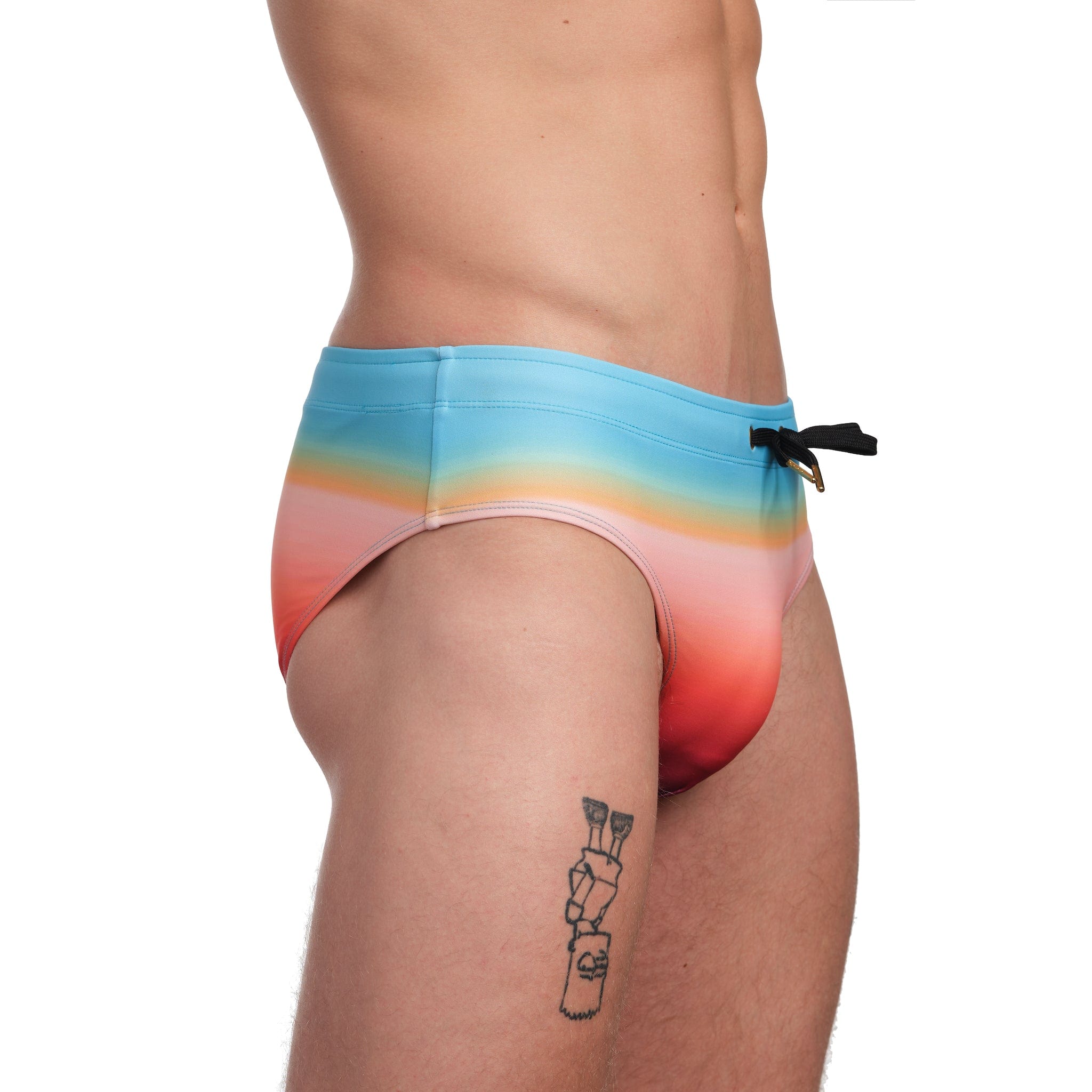 Ombre Swim Brief - Stylish Gradient Men's Swimwear for Beach, Pool & Vacation | Comfortable & Quick-Drying Swim Trunks