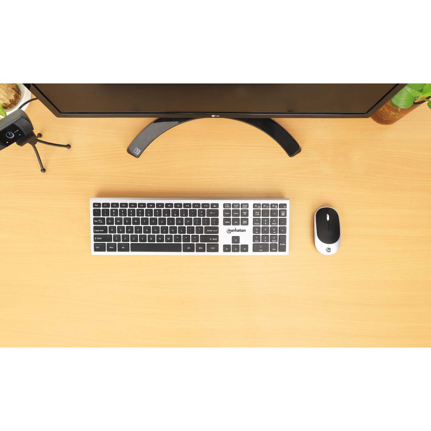 MWK7400 Wireless USB Keyboard and Mouse Combo Set - Ergonomic Design, 2.4GHz Connectivity, Plug & Play for PC/Laptop - Perfect for Home Office, Gaming & Productivity