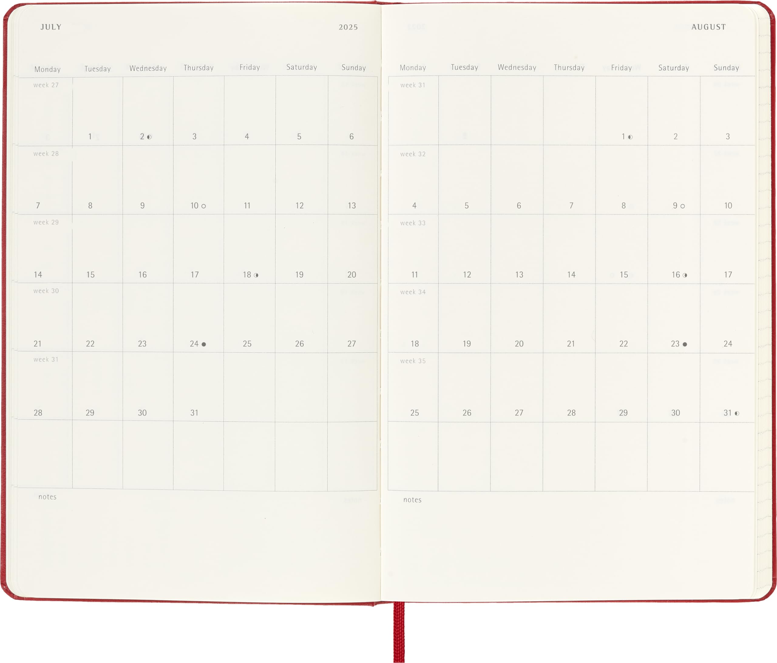 Moleskine Classic 18-Month Weekly Planner 2024-2025 - Large 5