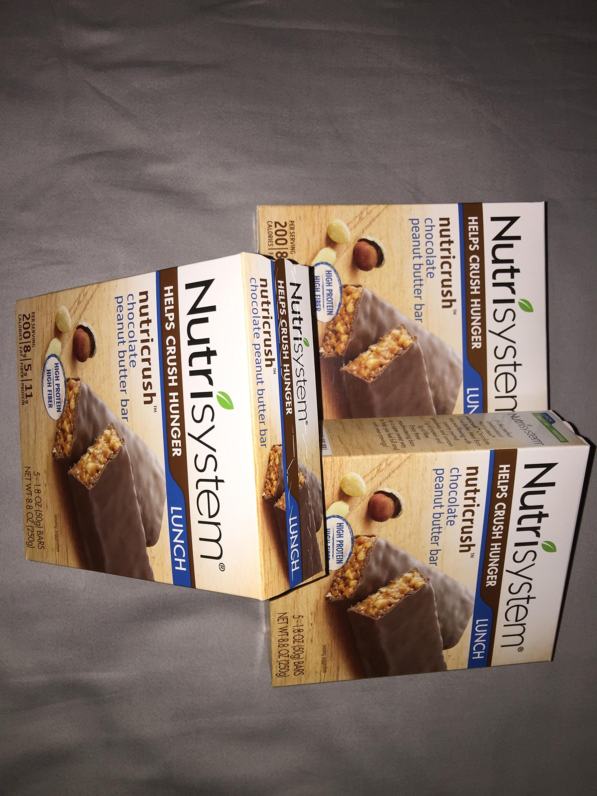 Nutrisystem Chocolate Peanut Butter Protein Bars - 15 Count Pack | Delicious & Healthy Snacks for Weight Loss, Keto Diet, On-the-Go Energy Boost