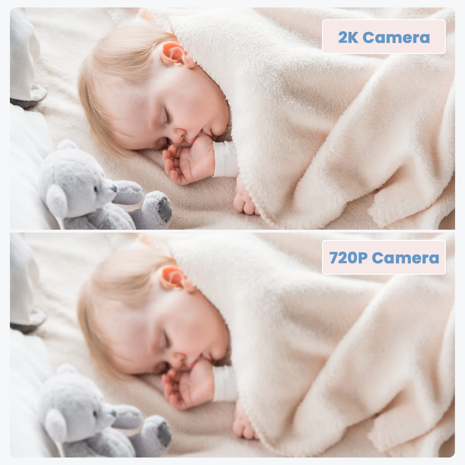ieGeek 2K HD Baby Monitor with 360° View & AI Cry Detection - Wireless 5