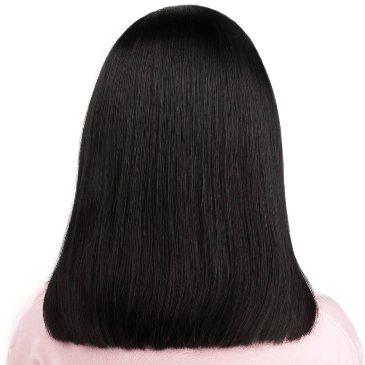 Jet Black 4x4 HD Lace Closure 100% Human Hair Bob Wig - Natural Look for Everyday Wear & Special Occasions