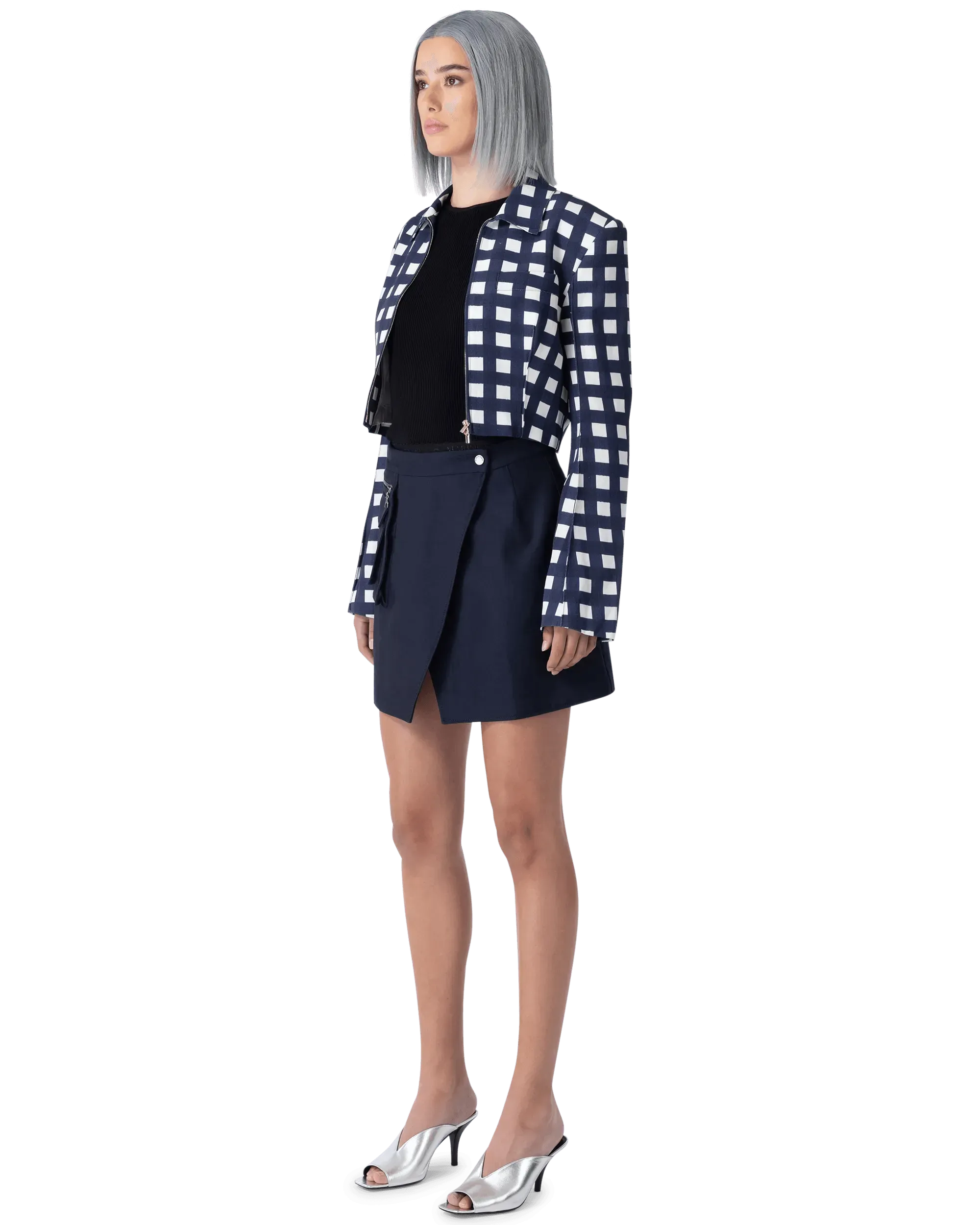 Limao Check Cropped Jacket - Stylish Women's Plaid Outerwear for Fall & Winter | Perfect for Casual Outfits, Date Nights & Office Wear