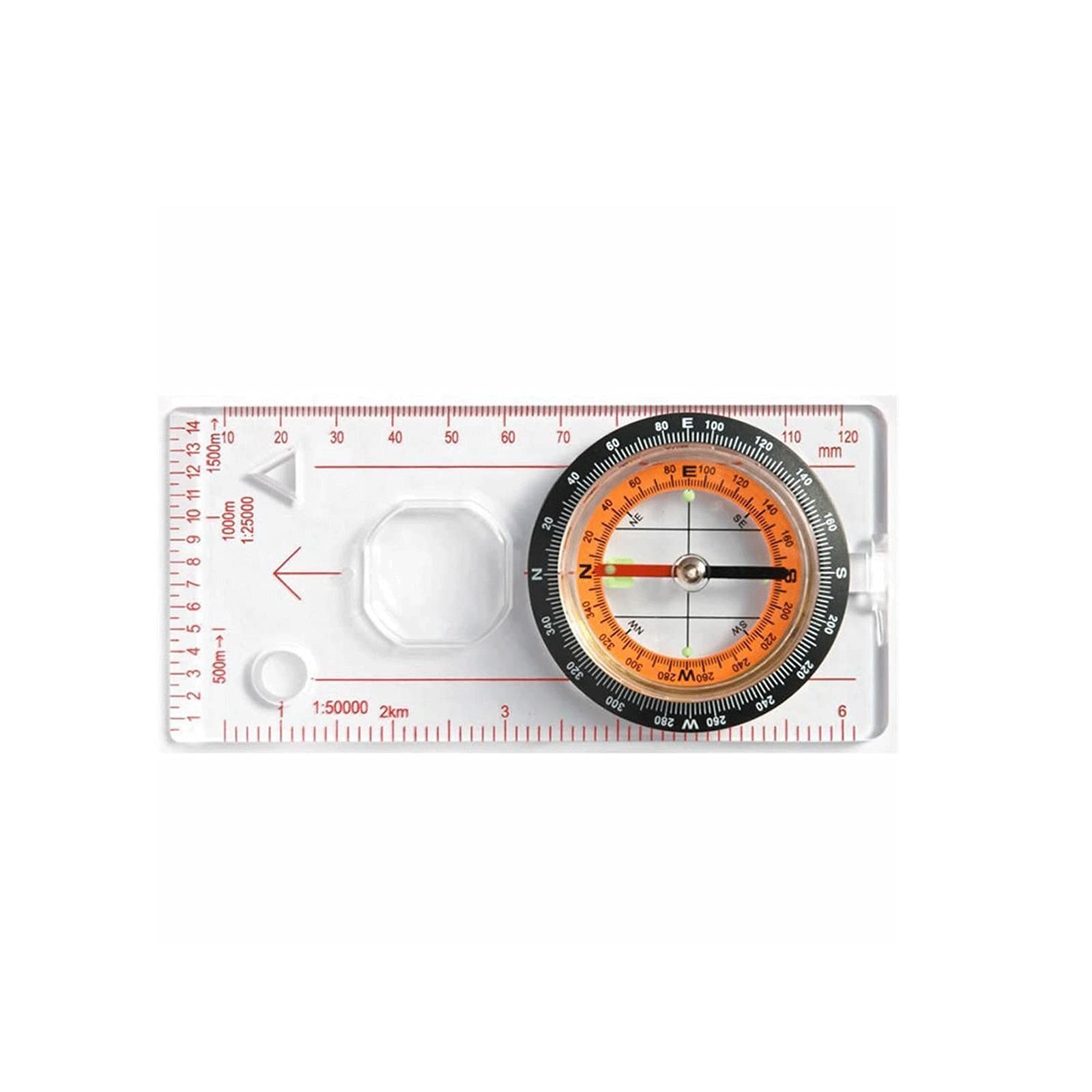 Professional Hiking Compass with Magnifier - Portable Scout Compass for Camping, Boating & Orienteering | Accurate Map Navigation Tool for Outdoor Adventures