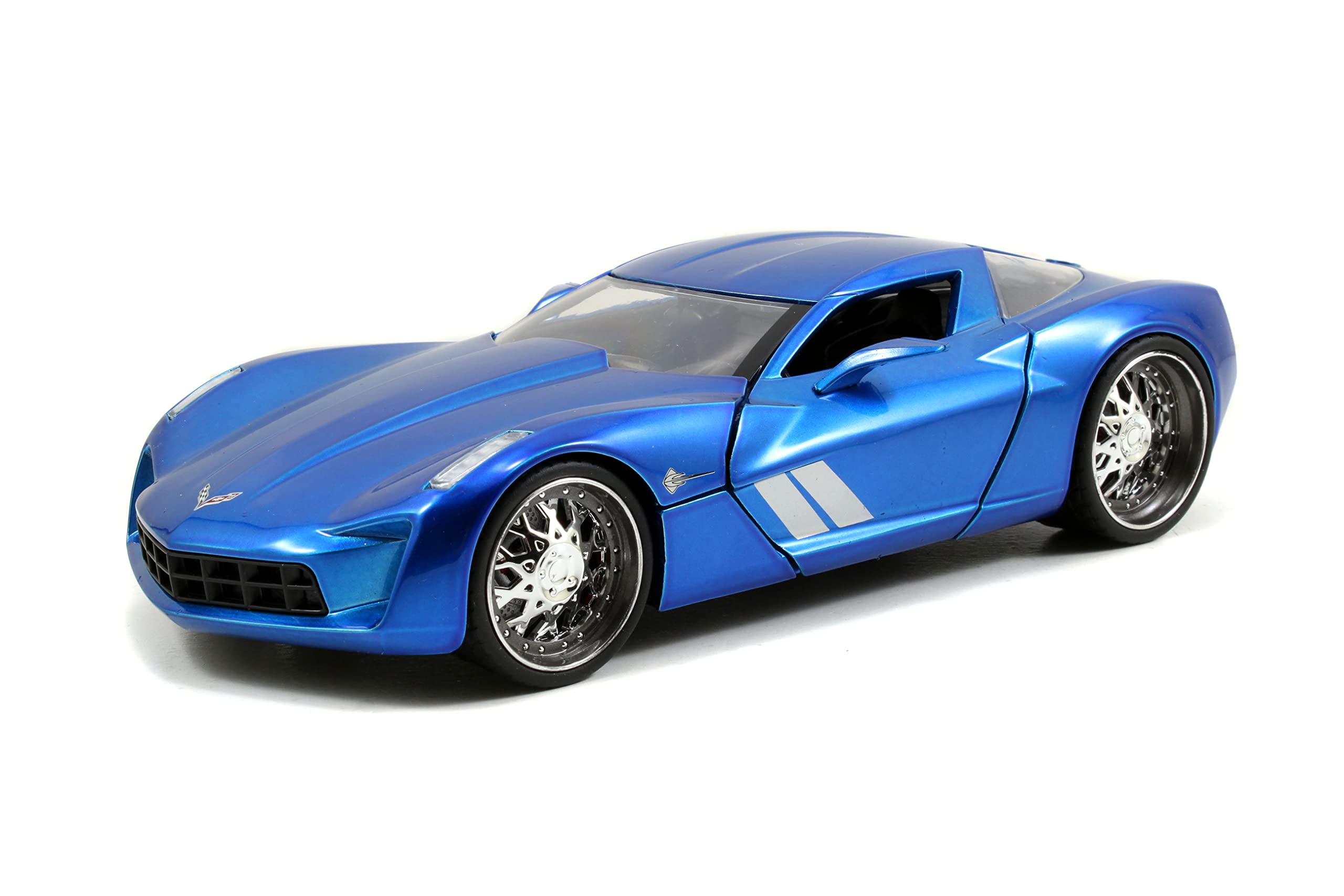 JADA Toys 1:24 Scale Diecast Model Car - 2009 Chevrolet Corvette Stingray Concept - Collectible Sports Car for Display, Gift, and Racing Enthusiasts