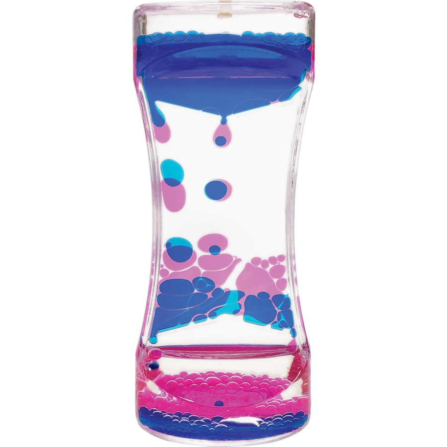 Colorful Liquid Motion Bubbler - Blue & Pink Sensory Toy for Stress Relief & Focus - Perfect for Office Desk, Kids Playroom & Meditation Space