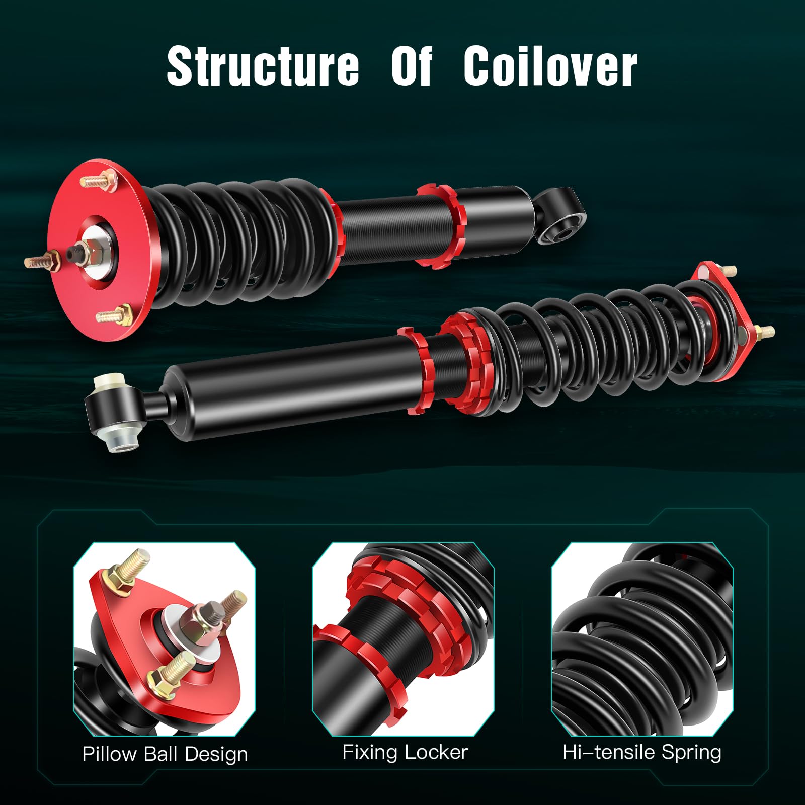 SCITOO Coilover Suspension Kit - Full Set Shocks & Struts Assembly for 2001-2005 Lexus IS300 - Performance Upgrade for Smooth Ride & Better Handling