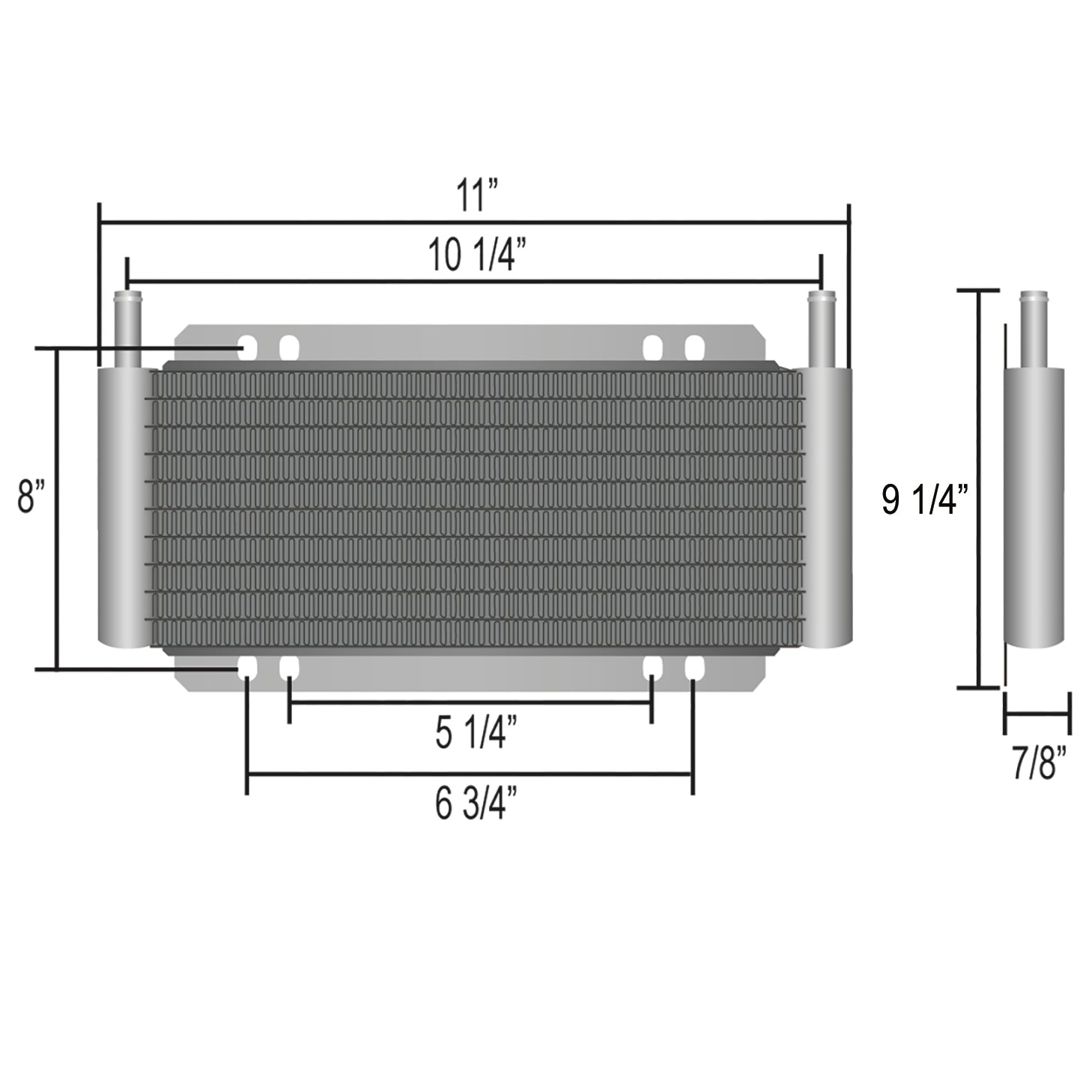 23 Row 6AN Transmission Oil Cooler with Electric Fan & Thermostat Switch - High Performance Cooling for Racing, Towing & Off-Road Vehicles