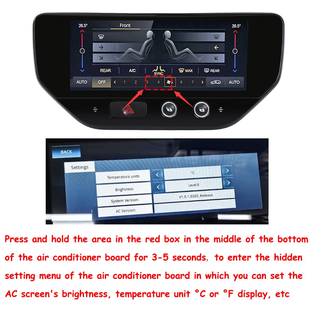 Maserati GT GranTurismo 2007-2017 LCD Touch Screen AC Climate Control Panel - Air Conditioning & Seating Control Switch - Perfect for Car Interior Upgrades & Climate System Replacement