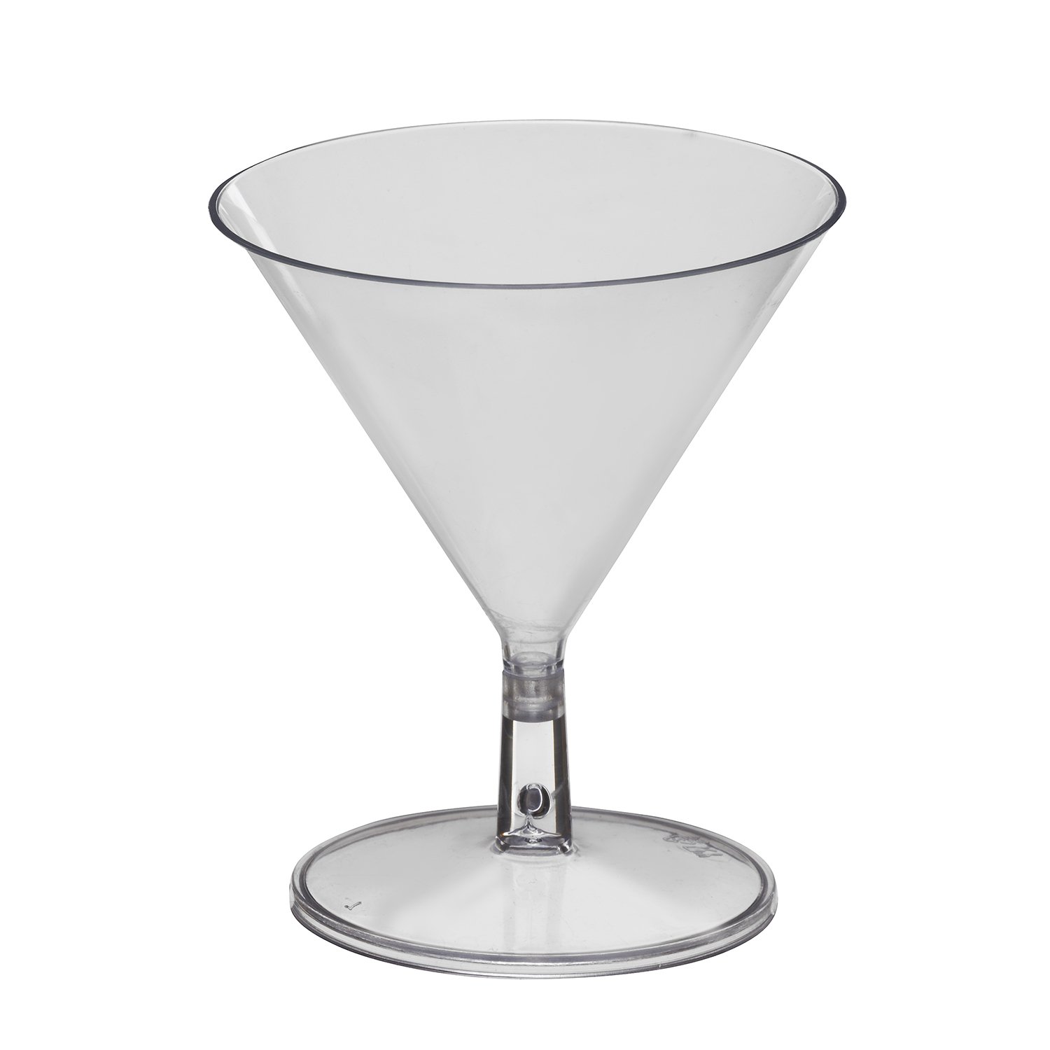 288-Pack Mini Clear Plastic Martini Glasses - Hard Shatterproof Party Cups for Cocktails, Weddings, Bars & Events - Bulk Disposable Drinkware (N216481)