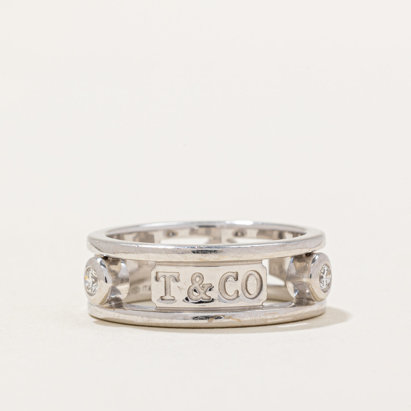 Tiffany & Co 1837 Diamond Band Ring - 0.10ctw Round Cut Diamond Wedding Band - Size 5 - Perfect for Engagement, Anniversary & Special Occasion Gifts