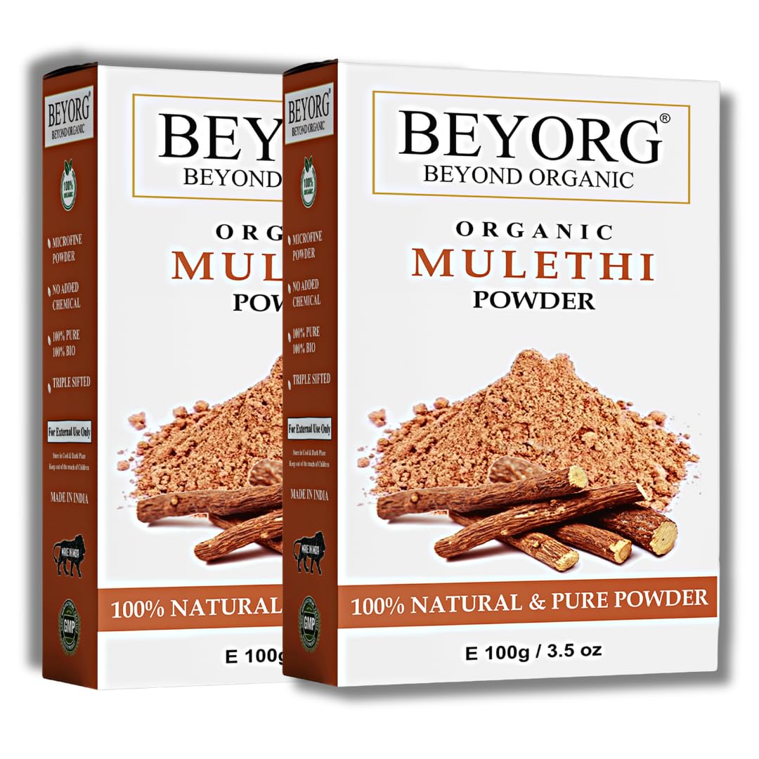 100% Pure & Natural Mulethi Powder for Skin Toning, Softening & Blackhead Removal - 200g | Organic Licorice Root Powder for Glowing Skin, Acne Treatment & DIY Face Masks | Perfect for Skincare Routine & Herbal Remedies