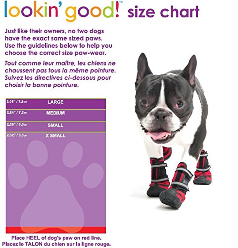 High-Performance Waterproof Dog Boots for Medium Dogs - Red | All-Weather Protection for Hiking, Running & Outdoor Adventures