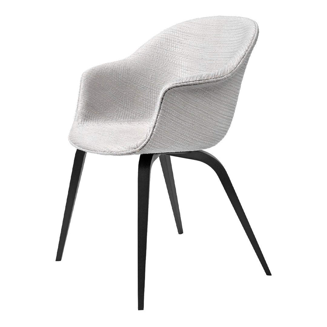 Modern Bat Dining Chair with Wood Base - Fully Upholstered Seat for Kitchen, Dining Room & Restaurant - Comfortable & Stylish Home Furniture