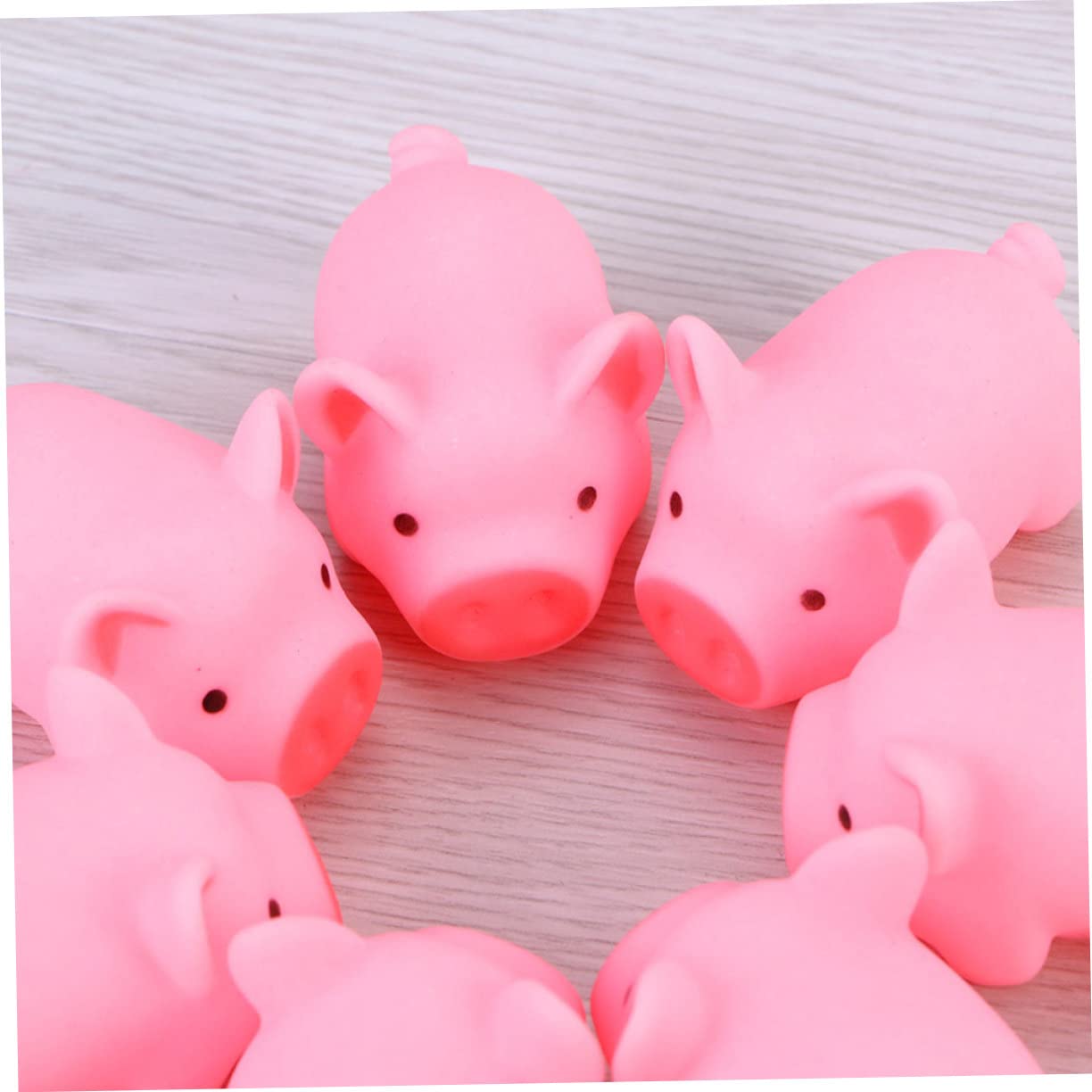 HEMOTON 30 Pcs Squeaky Piggy Bath Toys - Fun Pool Floating Toys for Toddlers & Kids, Plastic Animal Bathtub Play Set for Sensory Water Play & Baby Bath Time