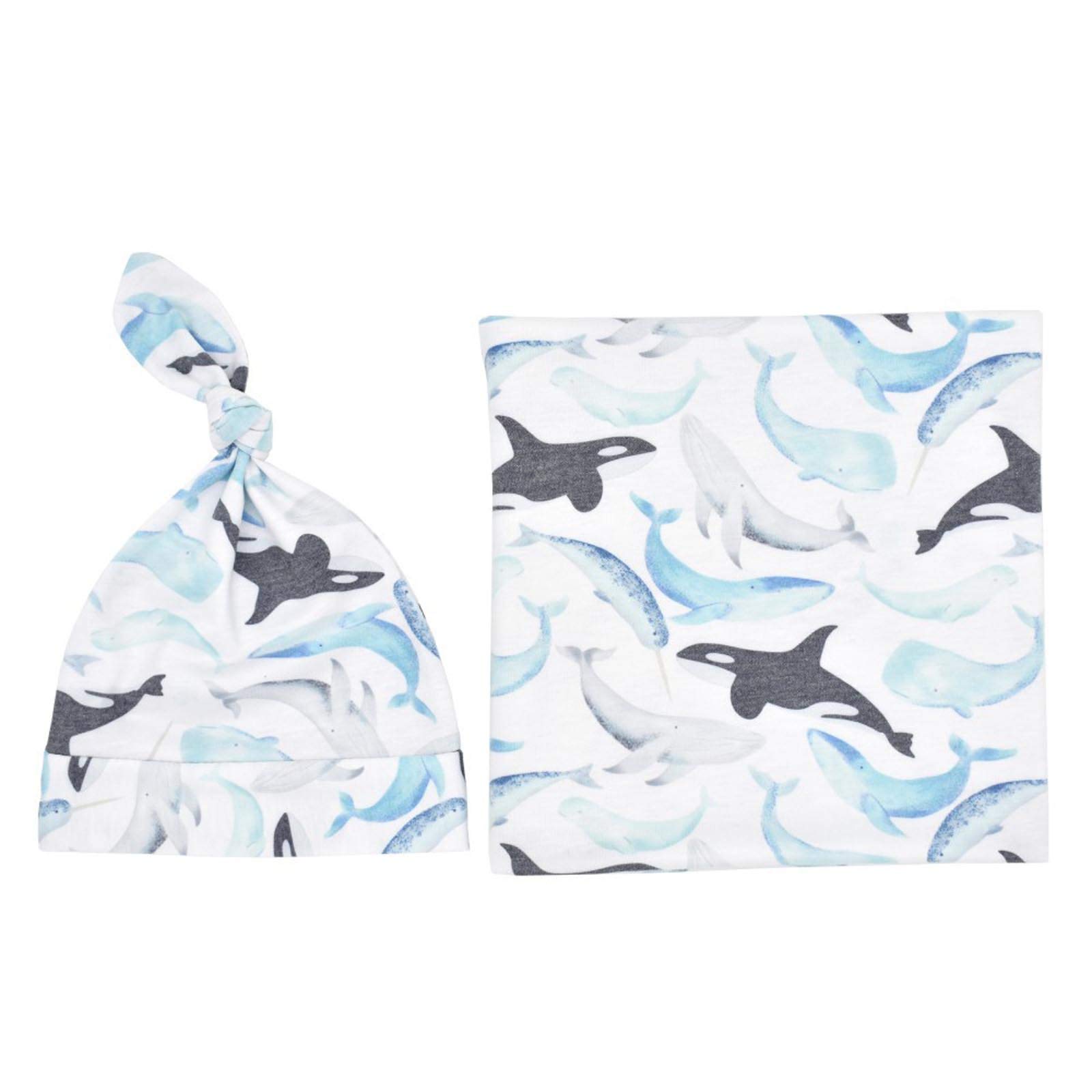 SRTUMEY Soft Flannel Baby Swaddle Wrap Blanket with Hat - Cozy Receiving Blanket for Newborns, Infants & Toddlers - Perfect for Swaddling, Nursing, Sleeping & Photo Shoots