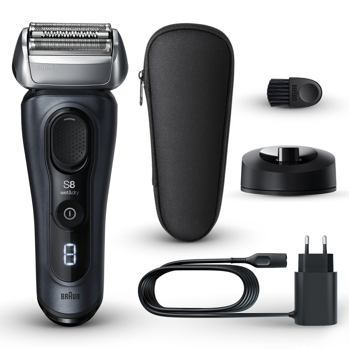 Braun Series 8 8513S Men's Electric Shaver - Wet & Dry Foil Shaver for Close Shaving - Perfect for Travel, Gym & Daily Grooming Routine