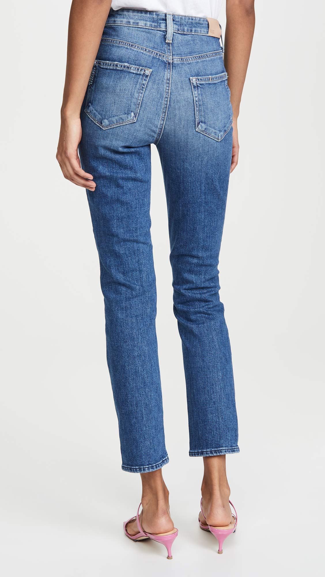 PAIGE Women's Sarah Slim Jeans - High Waist Stretch Denim Pants for Everyday Comfort | Perfect for Work, Casual Outings & Date Nights