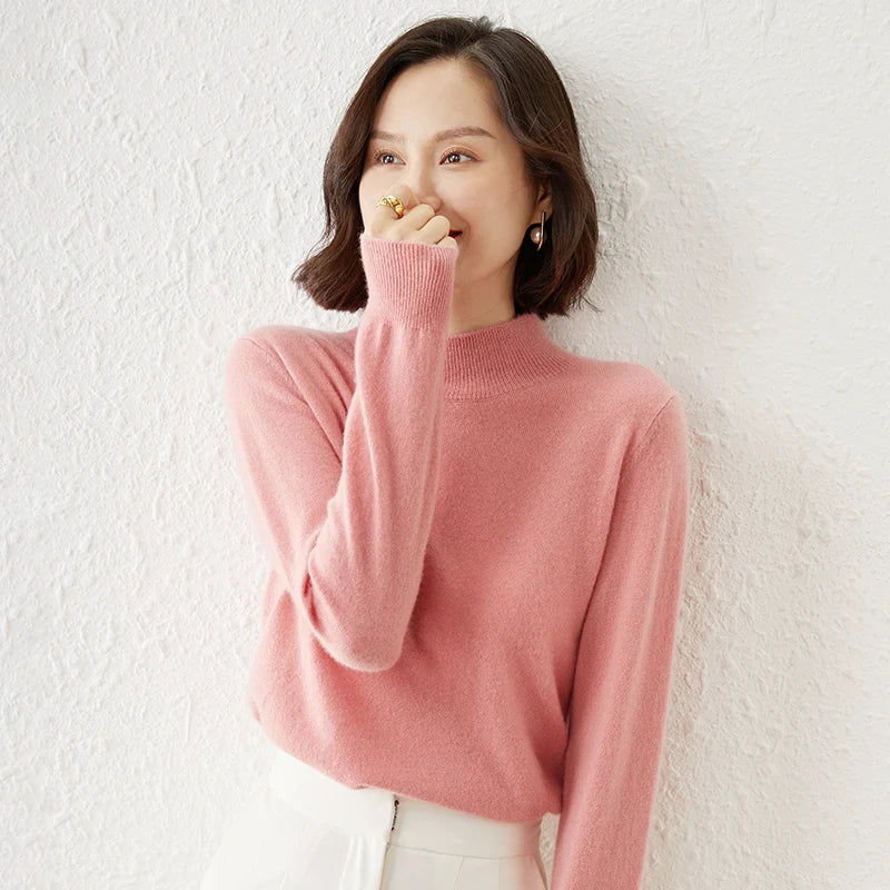 Warm Long Sleeve Pullover Sweater for Women - Cozy Knitwear for Fall & Winter - Perfect for Casual Outfits and Layering