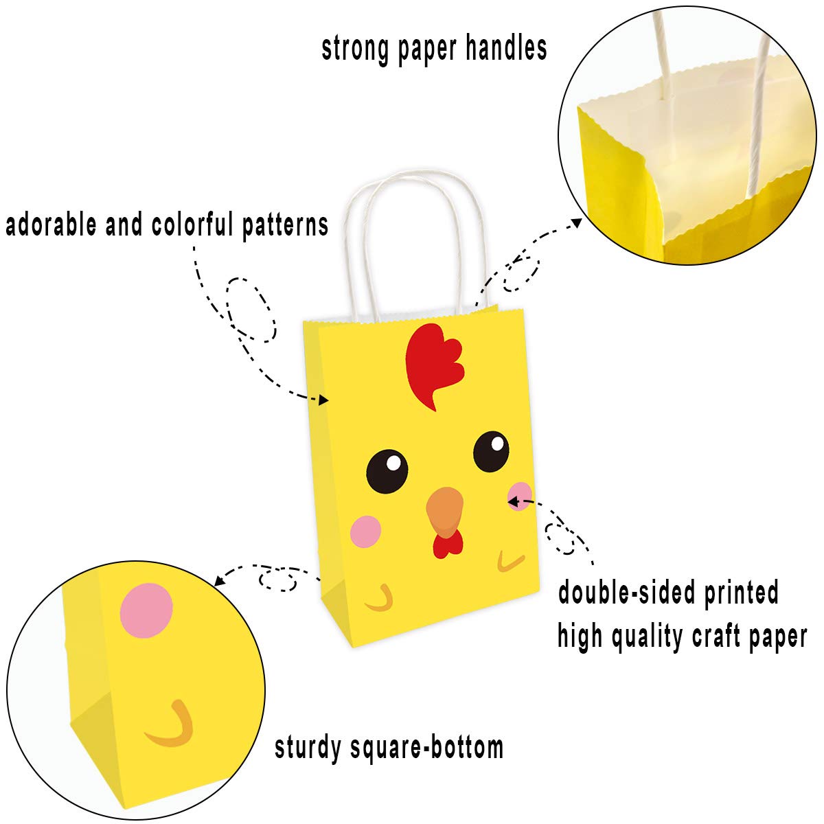 18 Pack Farm Animal Themed Party Favor Bags - Cute Barnyard Animal Goodie Bags for Birthday Parties, Baby Showers & Classroom Treats - Perfect for Farm-Themed Decorations & Gift Giving