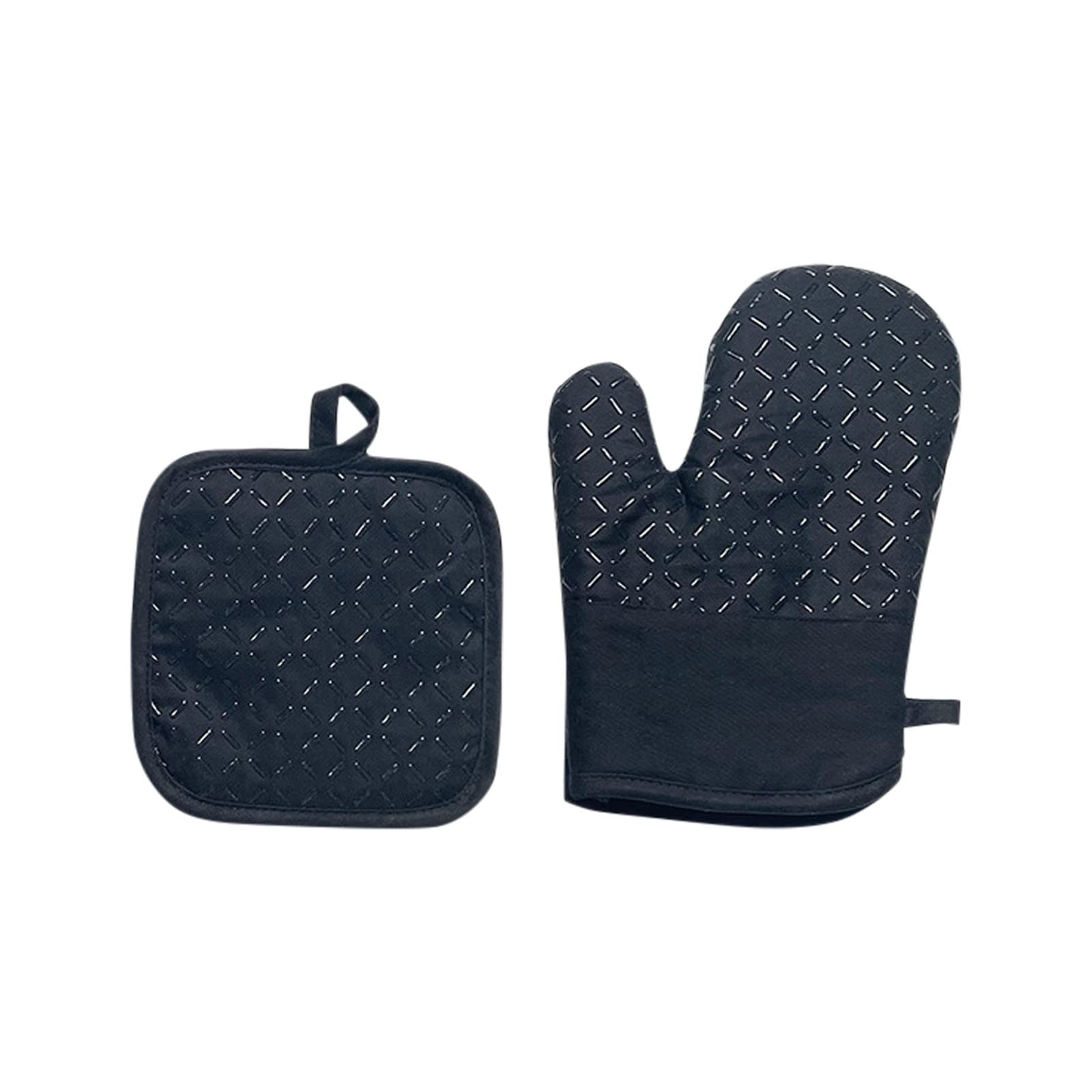Heat-Resistant Silicone Oven Gloves - Thickened Anti-Slip Baking Mitts for Microwave & Kitchen Use - Latex-Free Household Cooking Gloves (Size C, One Size) - Perfect for Baking, Grilling & Handling Hot Dishes