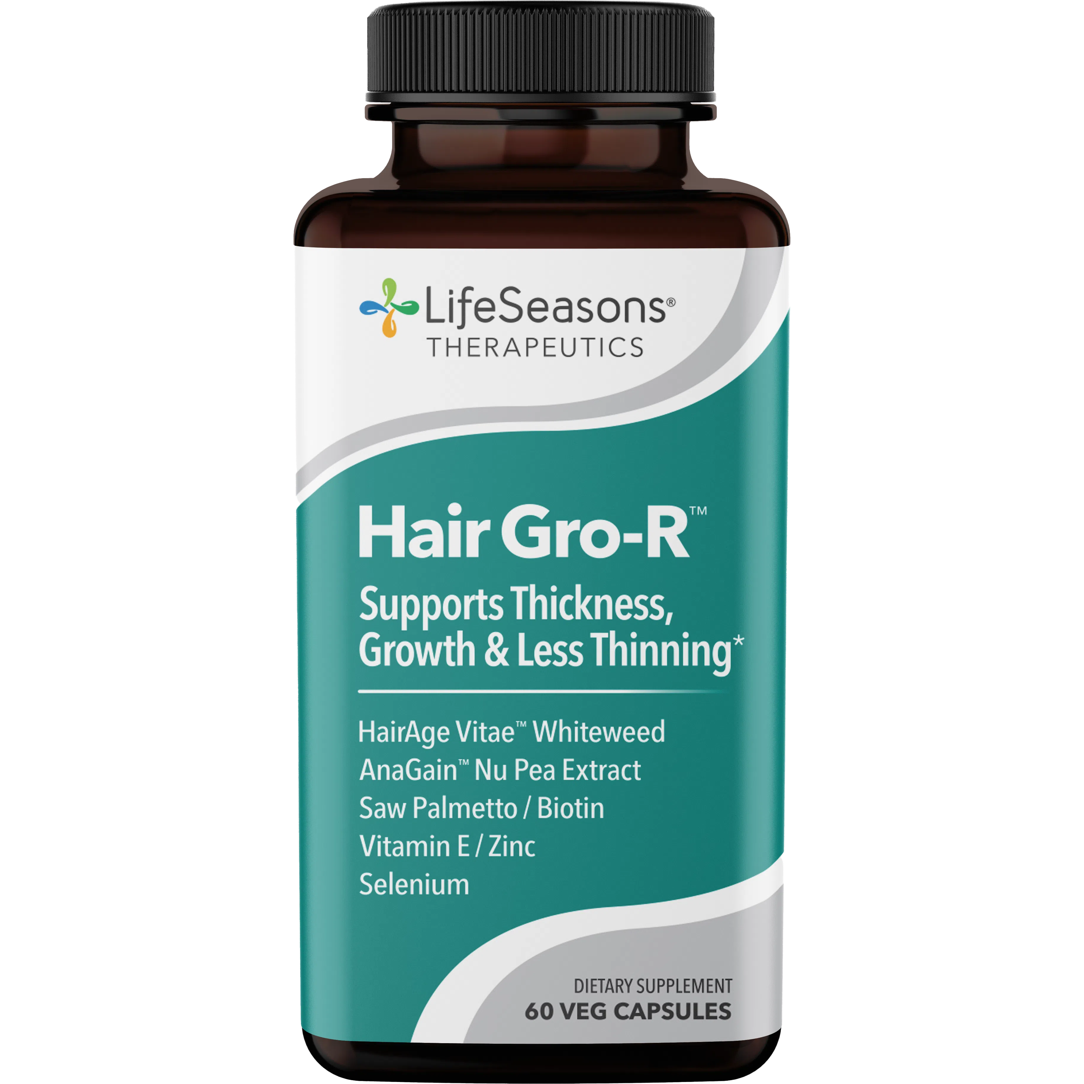 LifeSeasons Hair Gro R - Natural Hair Growth Supplement for Thicker, Stronger Hair | Supports Healthy Hair Growth for Men & Women | Perfect for Thinning Hair & Hair Loss Prevention