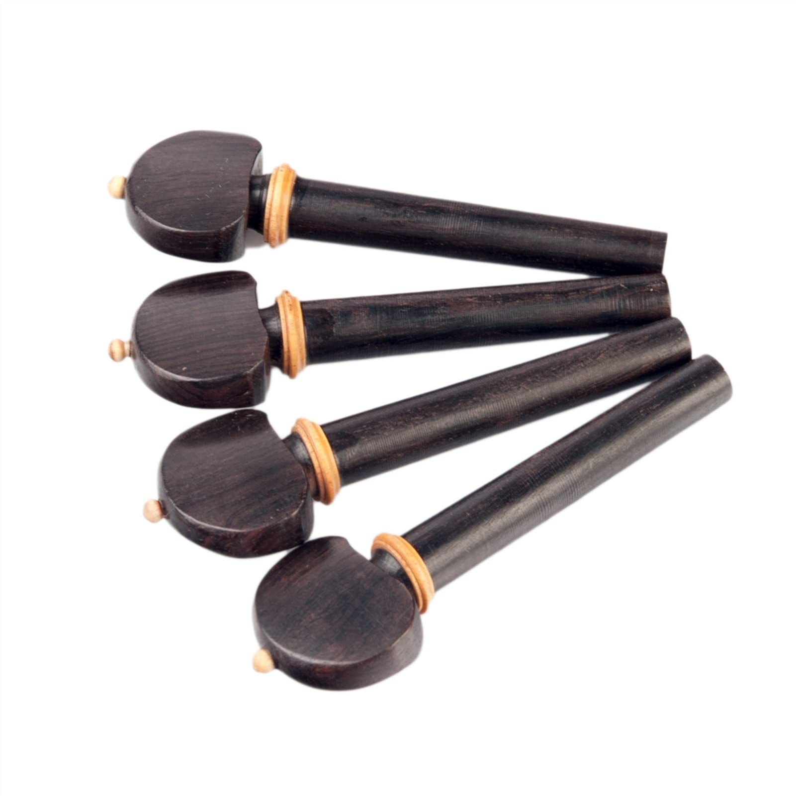 4 PCS Ebony Violin Tuning Pegs + 1 Pcs Endpin with Wood Decoration - Premium Violin Accessories for DIY Repair & Maintenance - Perfect for Violinists, Music Students & Instrument Care