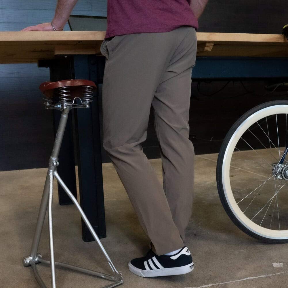 Men's Commuter Bike Pants for Work - Comfortable Cycling Chinos & Slacks for Urban Riding to Office | Perfect for Biking to Work and Casual Office Wear