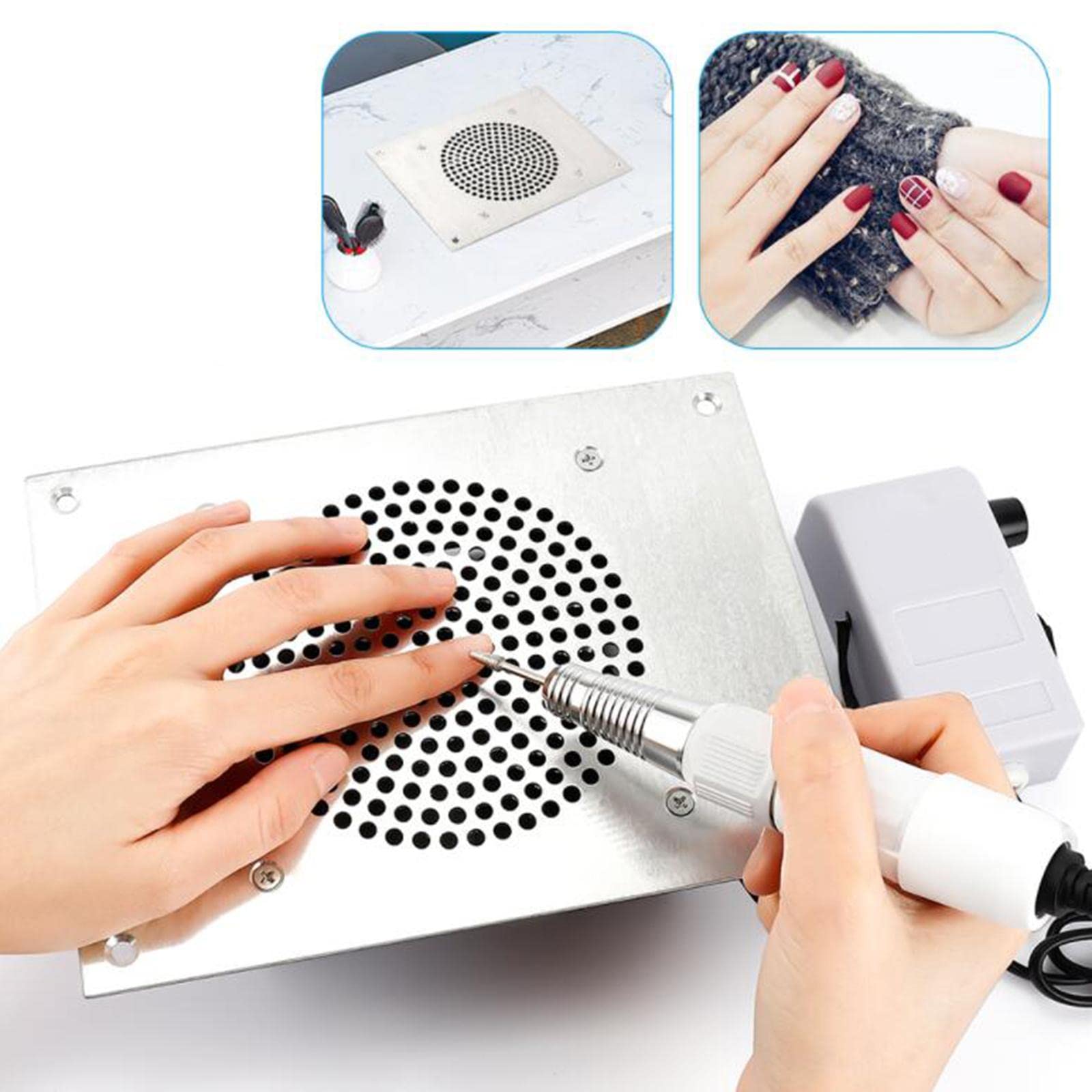 MYADDICTION Nail Dust Collector Vacuum - Professional Nail Dust Extractor for Nail Art, Manicure & Pedicure - Portable Dust Suction Machine for Nail Salons & Home Use - 220V EU Plug - Perfect for Nail Technicians & DIY Enthusiasts