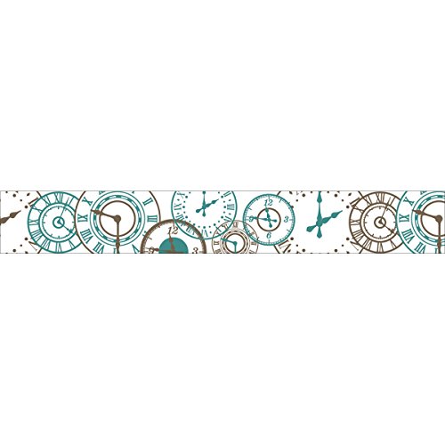 Kaiser Kraft Decorative Clocks Printed Washi Tape - Perfect for Scrapbooking, Journaling, DIY Crafts and Home Decor Projects